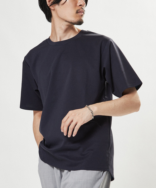 EDIFICE(エディフィス)の「《再入荷》シャンブレー ダブルニット Tシャツ(Tシャツ/カットソー・メンズ・カーキ/ネイビー/ブラック/ベージュ/ベージュ系その他・LARGE/SMALL/MEDIUM)」の5枚目の写真