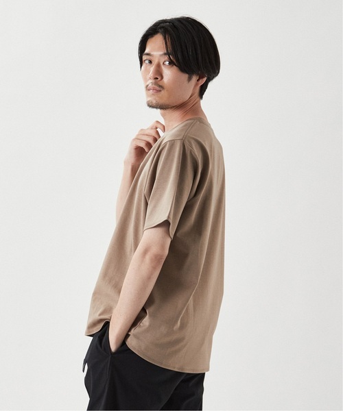 EDIFICE(エディフィス)の「《再入荷》シャンブレー ダブルニット Tシャツ(Tシャツ/カットソー・メンズ・カーキ/ネイビー/ブラック/ベージュ/ベージュ系その他・LARGE/SMALL/MEDIUM)」の19枚目の写真