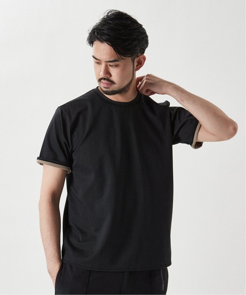 EDIFICE(エディフィス)の「《再入荷》シャンブレー ダブルニット Tシャツ(Tシャツ/カットソー・メンズ・カーキ/ネイビー/ブラック/ベージュ/ベージュ系その他・LARGE/SMALL/MEDIUM)」の11枚目の写真