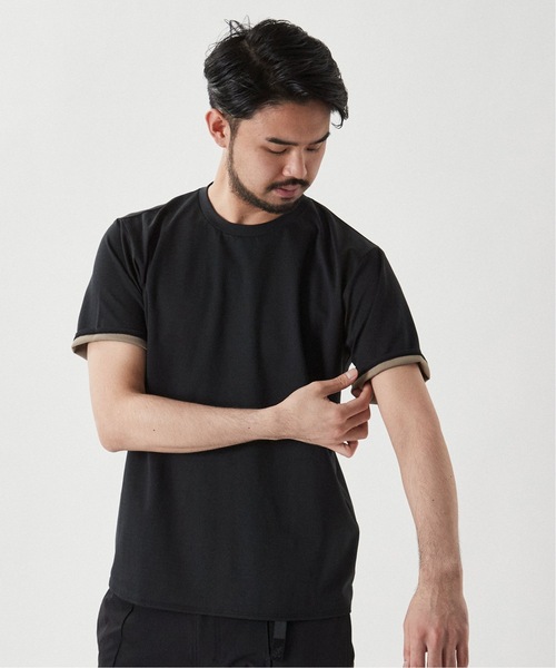 EDIFICE(エディフィス)の「《再入荷》シャンブレー ダブルニット Tシャツ(Tシャツ/カットソー・メンズ・カーキ/ネイビー/ブラック/ベージュ/ベージュ系その他・LARGE/SMALL/MEDIUM)」の22枚目の写真