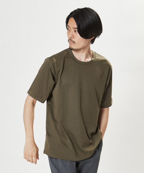 EDIFICE(エディフィス)の「《再入荷》シャンブレー ダブルニット Tシャツ(Tシャツ/カットソー・メンズ・カーキ/ネイビー/ブラック/ベージュ/ベージュ系その他・LARGE/SMALL/MEDIUM)」の12枚目の写真