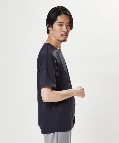 EDIFICE(エディフィス)の「《再入荷》シャンブレー ダブルニット Tシャツ(Tシャツ/カットソー・メンズ・カーキ/ネイビー/ブラック/ベージュ/ベージュ系その他・LARGE/SMALL/MEDIUM)」の21枚目の写真