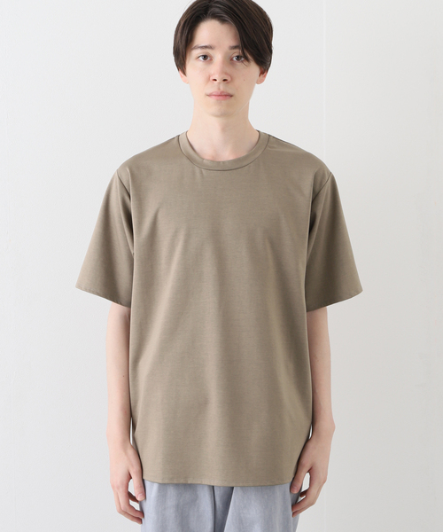 EDIFICE(エディフィス)の「《再入荷》シャンブレー ダブルニット Tシャツ(Tシャツ/カットソー・メンズ・カーキ/ネイビー/ブラック/ベージュ/ベージュ系その他・LARGE/SMALL/MEDIUM)」の14枚目の写真