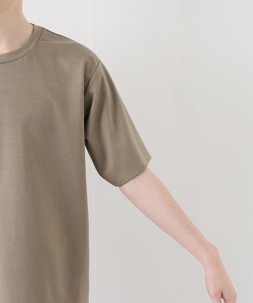 EDIFICE(エディフィス)の「《再入荷》シャンブレー ダブルニット Tシャツ(Tシャツ/カットソー・メンズ・カーキ/ネイビー/ブラック/ベージュ/ベージュ系その他・LARGE/SMALL/MEDIUM)」の17枚目の写真