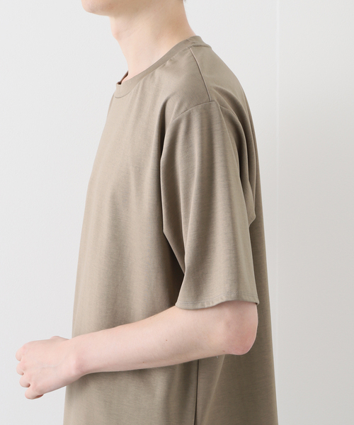 EDIFICE(エディフィス)の「《再入荷》シャンブレー ダブルニット Tシャツ(Tシャツ/カットソー・メンズ・カーキ/ネイビー/ブラック/ベージュ/ベージュ系その他・LARGE/SMALL/MEDIUM)」の6枚目の写真