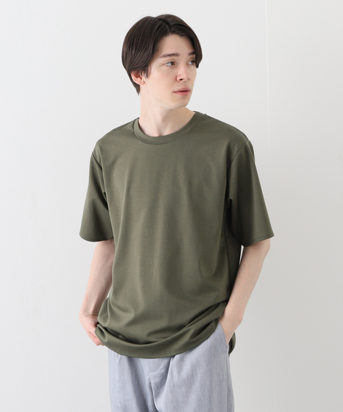 EDIFICE(エディフィス)の「《再入荷》シャンブレー ダブルニット Tシャツ(Tシャツ/カットソー・メンズ・カーキ/ネイビー/ブラック/ベージュ/ベージュ系その他・LARGE/SMALL/MEDIUM)」の7枚目の写真