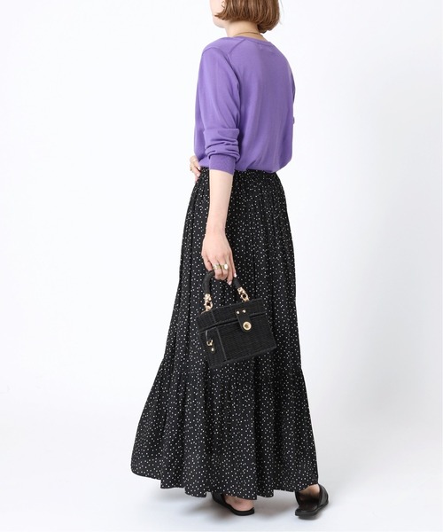 B.C STOCK(ベーセーストック)の「ドットティアードスカート(スカート・レディース・ホワイト/ブラック/キャメル・FREE)」の16枚目の写真