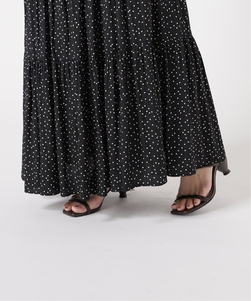 B.C STOCK(ベーセーストック)の「ドットティアードスカート(スカート・レディース・ホワイト/ブラック/キャメル・FREE)」の6枚目の写真
