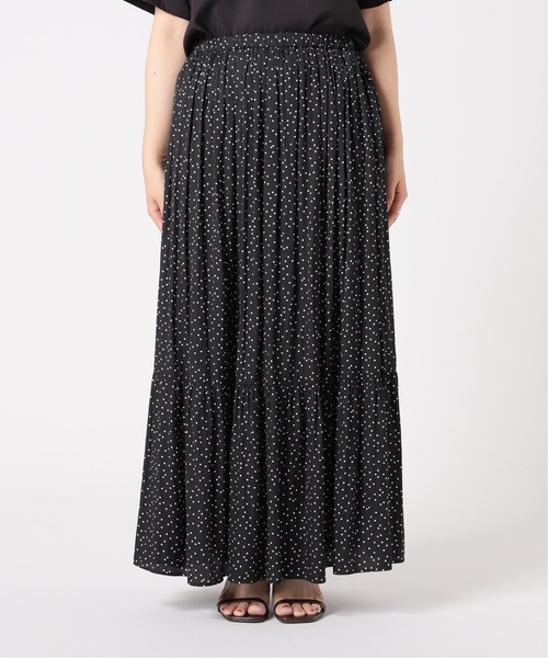 B.C STOCK(ベーセーストック)の「ドットティアードスカート(スカート・レディース・ホワイト/ブラック/キャメル・FREE)」の9枚目の写真