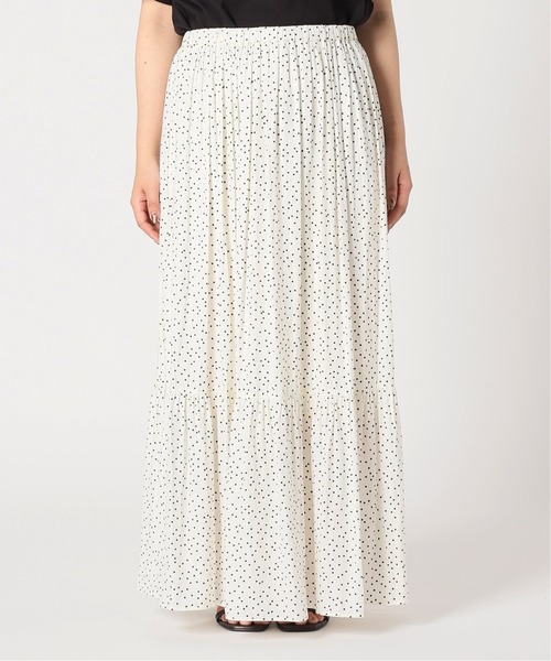 B.C STOCK(ベーセーストック)の「ドットティアードスカート(スカート・レディース・ホワイト/ブラック/キャメル・FREE)」の12枚目の写真