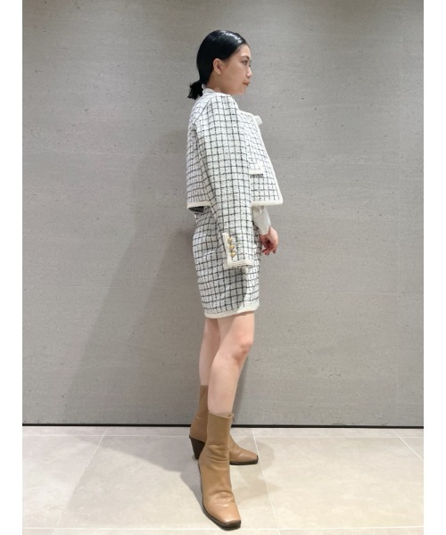 LILY BROWN（リリーブラウン）の「ブレードトリムツイードミニスカート（スカート・レディース・ホワイト/ブラック/ターコイズブルー・1/0）」の20枚目の写真