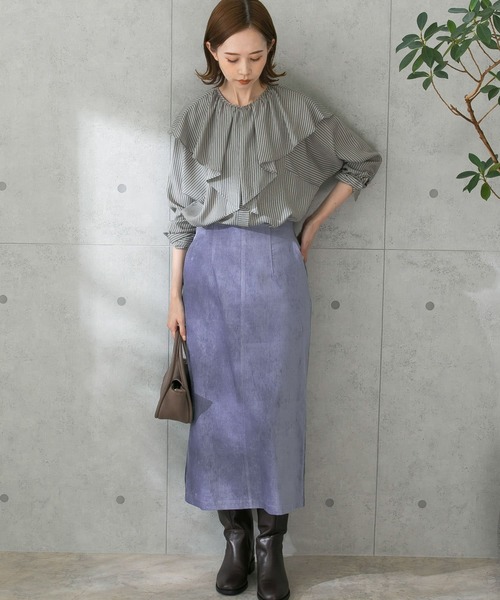 URBAN RESEARCH ROSSO（アーバンリサーチロッソ）の「3WAYマルチストライプブラウス（シャツ/ブラウス・レディース・ネイビー/ブルー系その他/キャメル・FREE）」の16枚目の写真