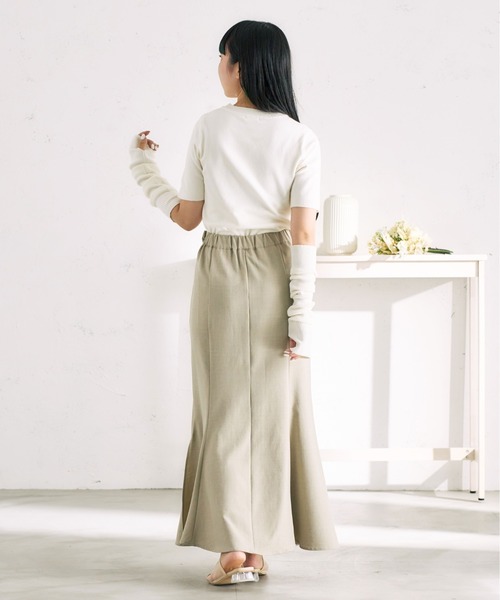 fupel（フぺル）の「アームウォーマーニットSET（アームカバー・レディース・オフホワイト/オレンジ/ブルー/モカ・FREE）」の6枚目の写真