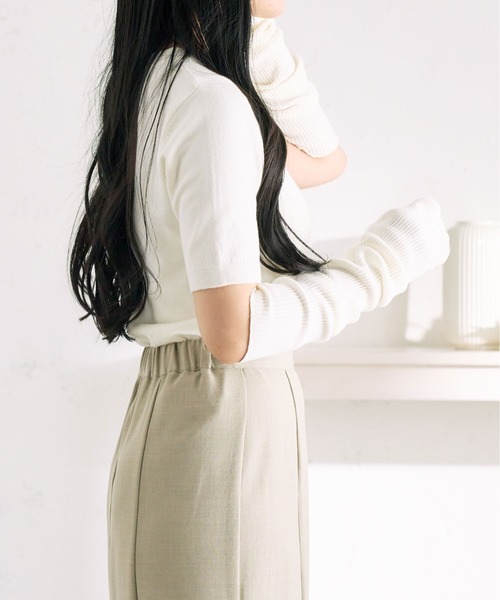 fupel（フぺル）の「アームウォーマーニットSET（アームカバー・レディース・オフホワイト/オレンジ/ブルー/モカ・FREE）」の19枚目の写真