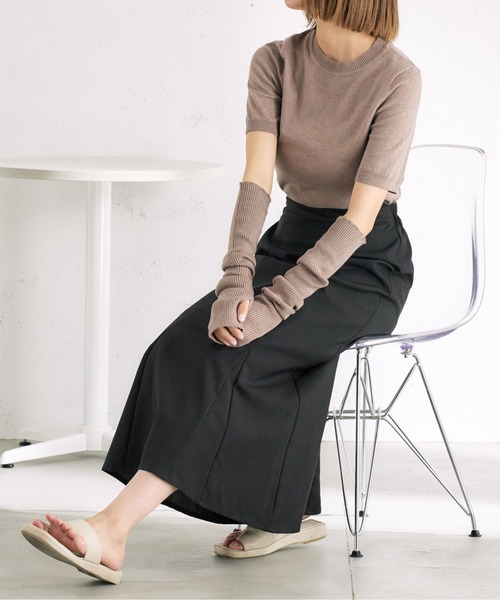 fupel（フぺル）の「アームウォーマーニットSET（アームカバー・レディース・オフホワイト/オレンジ/ブルー/モカ・FREE）」の20枚目の写真