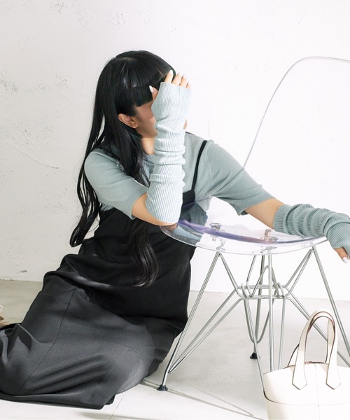 fupel（フぺル）の「アームウォーマーニットSET（アームカバー・レディース・オフホワイト/オレンジ/ブルー/モカ・FREE）」の9枚目の写真