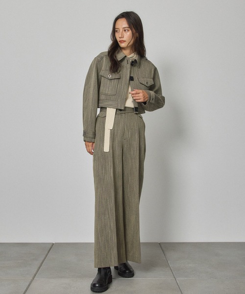 PUBLIC TOKYO（パブリックトウキョウ）の「【セットアップ対応】ボンディングショートブルゾン（ブルゾン・レディース・ブラック・FREE）」の2枚目の写真