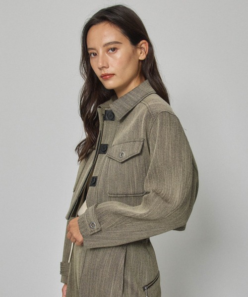 PUBLIC TOKYO（パブリックトウキョウ）の「【セットアップ対応】ボンディングショートブルゾン（ブルゾン・レディース・ブラック・FREE）」の7枚目の写真