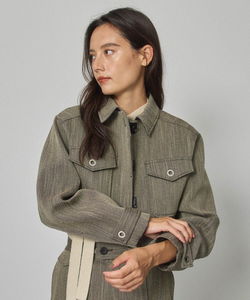 PUBLIC TOKYO（パブリックトウキョウ）の「【セットアップ対応】ボンディングショートブルゾン（ブルゾン・レディース・ブラック・FREE）」の6枚目の写真