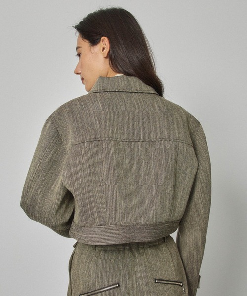 PUBLIC TOKYO（パブリックトウキョウ）の「【セットアップ対応】ボンディングショートブルゾン（ブルゾン・レディース・ブラック・FREE）」の8枚目の写真