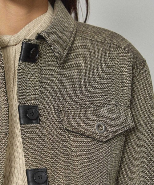 PUBLIC TOKYO（パブリックトウキョウ）の「【セットアップ対応】ボンディングショートブルゾン（ブルゾン・レディース・ブラック・FREE）」の10枚目の写真