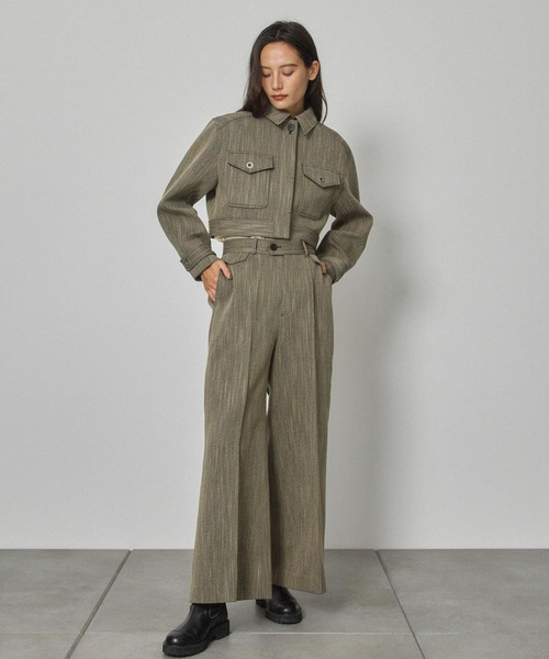 PUBLIC TOKYO（パブリックトウキョウ）の「【セットアップ対応】ボンディングショートブルゾン（ブルゾン・レディース・ブラック・FREE）」の3枚目の写真