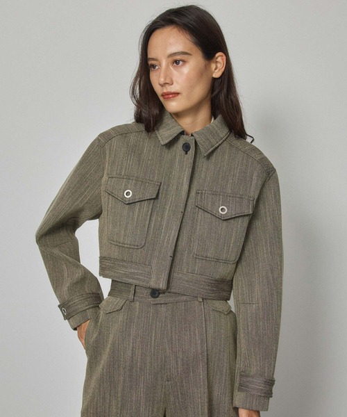 PUBLIC TOKYO（パブリックトウキョウ）の「【セットアップ対応】ボンディングショートブルゾン（ブルゾン・レディース・ブラック・FREE）」の5枚目の写真