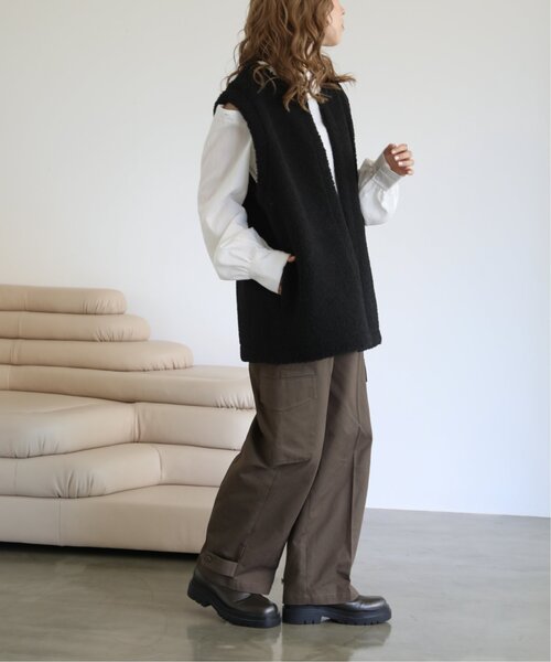 RAY CASSIN（レイカズン）の「ツイルワークジョガーパンツ（その他パンツ・レディース・カーキ/キナリ・FREE）」の5枚目の写真