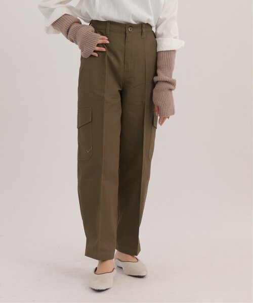 RAY CASSIN（レイカズン）の「ツイルワークジョガーパンツ（その他パンツ・レディース・カーキ/キナリ・FREE）」の6枚目の写真