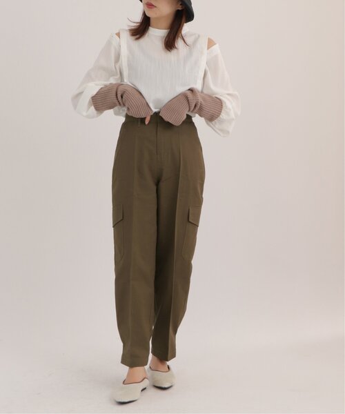 RAY CASSIN（レイカズン）の「ツイルワークジョガーパンツ（その他パンツ・レディース・カーキ/キナリ・FREE）」の7枚目の写真