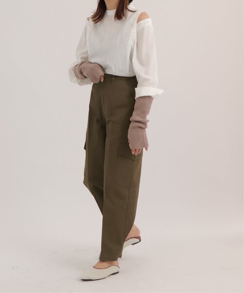 RAY CASSIN（レイカズン）の「ツイルワークジョガーパンツ（その他パンツ・レディース・カーキ/キナリ・FREE）」の8枚目の写真