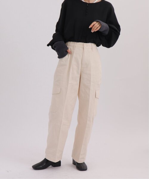 RAY CASSIN（レイカズン）の「ツイルワークジョガーパンツ（その他パンツ・レディース・カーキ/キナリ・FREE）」の10枚目の写真