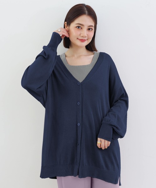 セール】カーディガン サマーニット レディース ニット トップス V