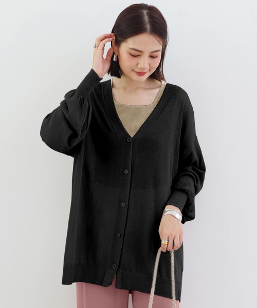 セール】カーディガン サマーニット レディース ニット トップス V
