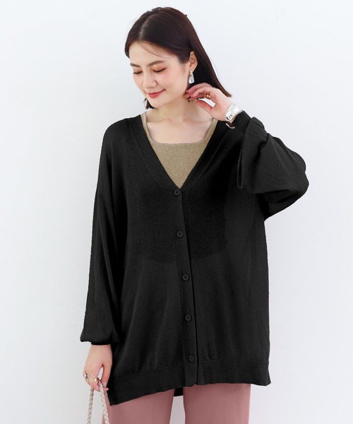 セール】カーディガン サマーニット レディース ニット トップス V