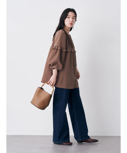 earth music&ecology（アースミュージックアンドエコロジー）の「ピンタックブラウス（シャツ/ブラウス・レディース・ブラウン/アイボリー/ラベンダー・FREE）」の11枚目の写真