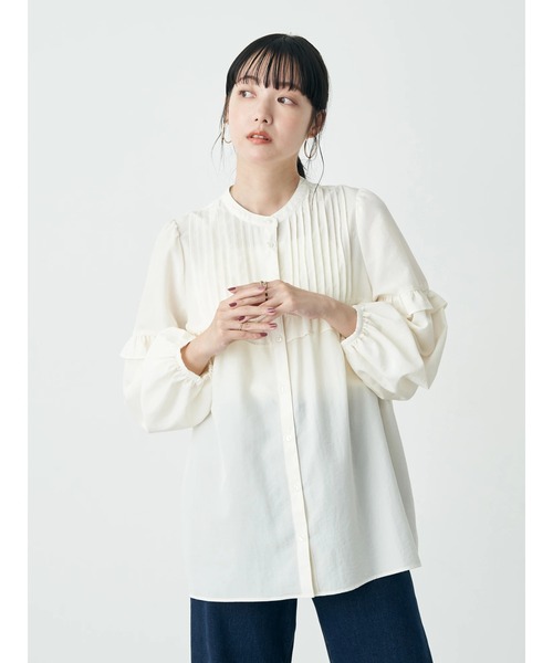 earth music&ecology（アースミュージックアンドエコロジー）の「ピンタックブラウス（シャツ/ブラウス・レディース・ブラウン/アイボリー/ラベンダー・FREE）」の13枚目の写真