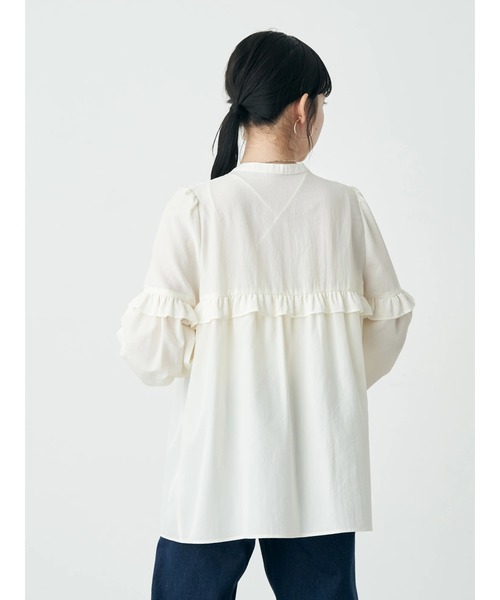 earth music&ecology（アースミュージックアンドエコロジー）の「ピンタックブラウス（シャツ/ブラウス・レディース・ブラウン/アイボリー/ラベンダー・FREE）」の16枚目の写真