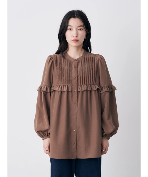 earth music&ecology（アースミュージックアンドエコロジー）の「ピンタックブラウス（シャツ/ブラウス・レディース・ブラウン/アイボリー/ラベンダー・FREE）」の19枚目の写真