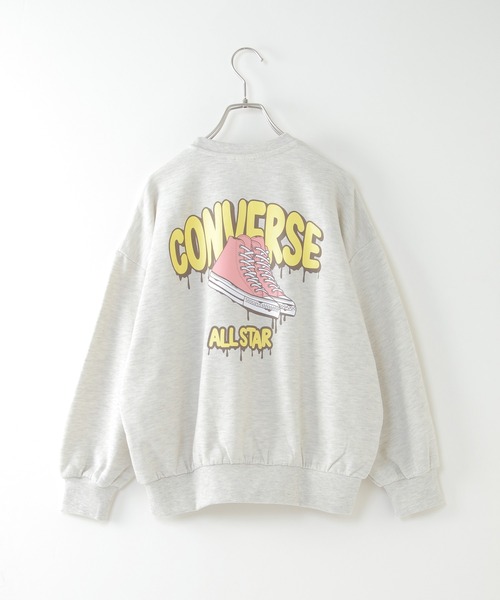CONVERSE ALL STAR(コンバースオールスター)の「【キッズ】CONVERSE コンバース ドルマントレーナー(130~160cm)(スウェット・キッズ・ピンク/ライトベージュ・130/140/150/160)」の9枚目の写真
