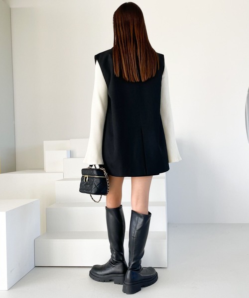 Heather（ヘザー）の「アソートテーラードジレ  165272（ベスト・レディース・オフホワイト/ブラック・FREE）」の6枚目の写真