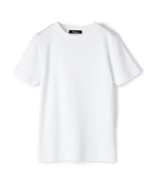EDITION(エディション)の「COTTON MODAL コットンレーヨン ハーフスリーブトップス(Tシャツ/カットソー・レディース・ホワイト/ブラック/カーキ・FREE)」の2枚目の写真