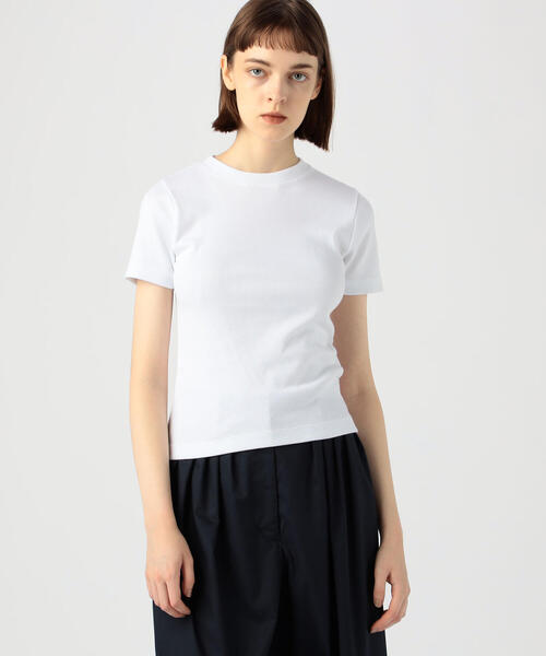 EDITION(エディション)の「COTTON MODAL コットンレーヨン ハーフスリーブトップス(Tシャツ/カットソー・レディース・ホワイト/ブラック/カーキ・FREE)」の13枚目の写真