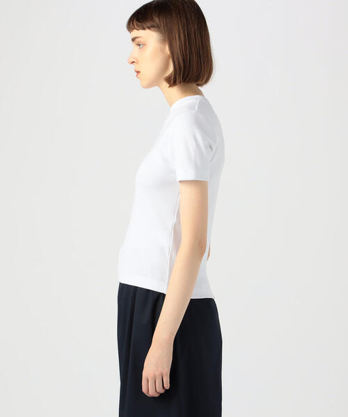 EDITION(エディション)の「COTTON MODAL コットンレーヨン ハーフスリーブトップス(Tシャツ/カットソー・レディース・ホワイト/ブラック/カーキ・FREE)」の11枚目の写真