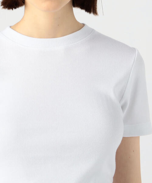 EDITION(エディション)の「COTTON MODAL コットンレーヨン ハーフスリーブトップス(Tシャツ/カットソー・レディース・ホワイト/ブラック/カーキ・FREE)」の9枚目の写真