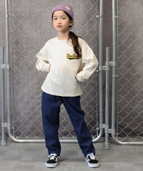 BEN DAVIS(ベンデイビス)の「【BEN DAVIS】袖プリントロンT(Tシャツ/カットソー・キッズ・オフホワイト/ブラック・130/160/120/105/140/150)」の7枚目の写真