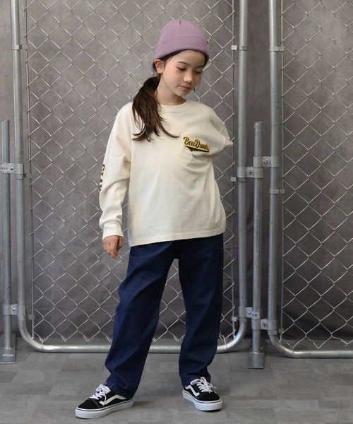 BEN DAVIS(ベンデイビス)の「【BEN DAVIS】袖プリントロンT(Tシャツ/カットソー・キッズ・オフホワイト/ブラック・130/160/120/105/140/150)」の8枚目の写真