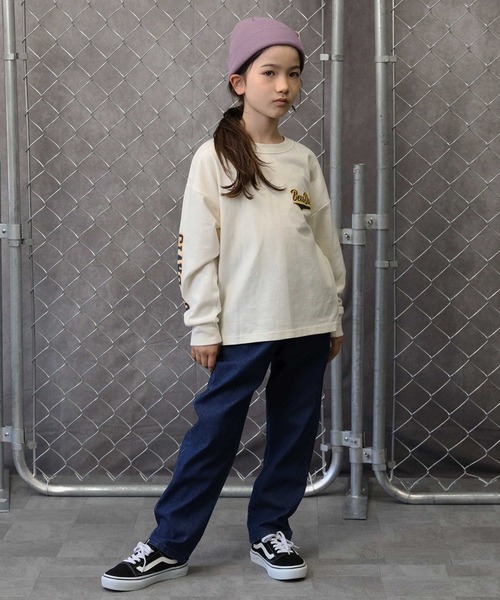 BEN DAVIS(ベンデイビス)の「【BEN DAVIS】袖プリントロンT(Tシャツ/カットソー・キッズ・オフホワイト/ブラック・130/160/120/105/140/150)」の9枚目の写真