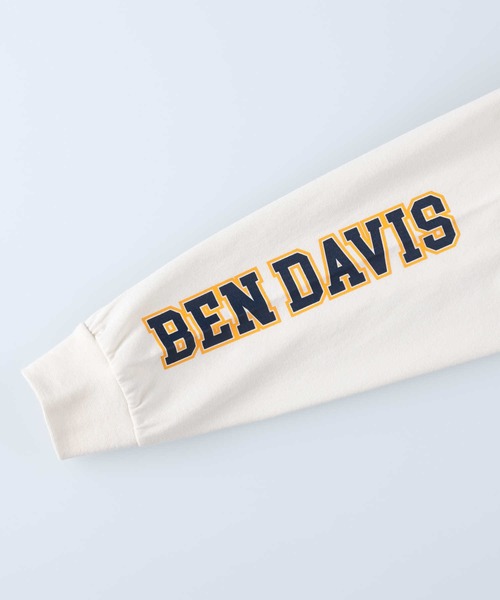 BEN DAVIS(ベンデイビス)の「【BEN DAVIS】袖プリントロンT(Tシャツ/カットソー・キッズ・オフホワイト/ブラック・130/160/120/105/140/150)」の16枚目の写真