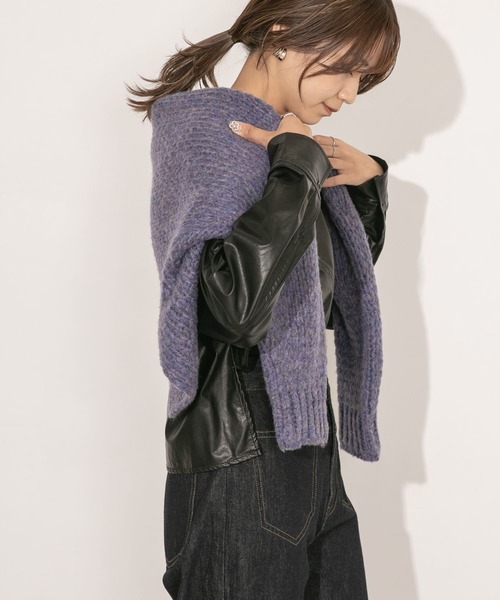 KBF（ケイビーエフ）の「フェイクレザーブラウス（シャツ/ブラウス・レディース・オリーブ/ブラック/ブラウン・ONE）」の5枚目の写真